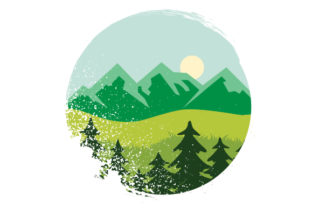 Download Color Retro Distressed Style Mountains - Distressed style Collection