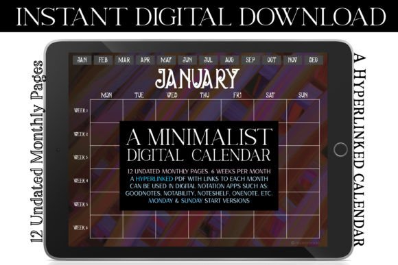 Download Ritzy Gothic Digital Monthly Planner - Ritzy Collection