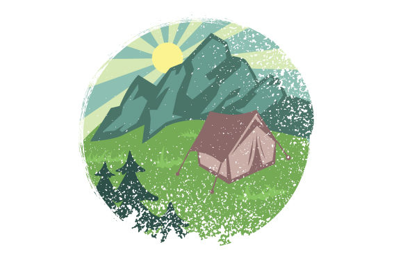 Download Color Retro Distressed Style Camping Tent - Distressed style Collection